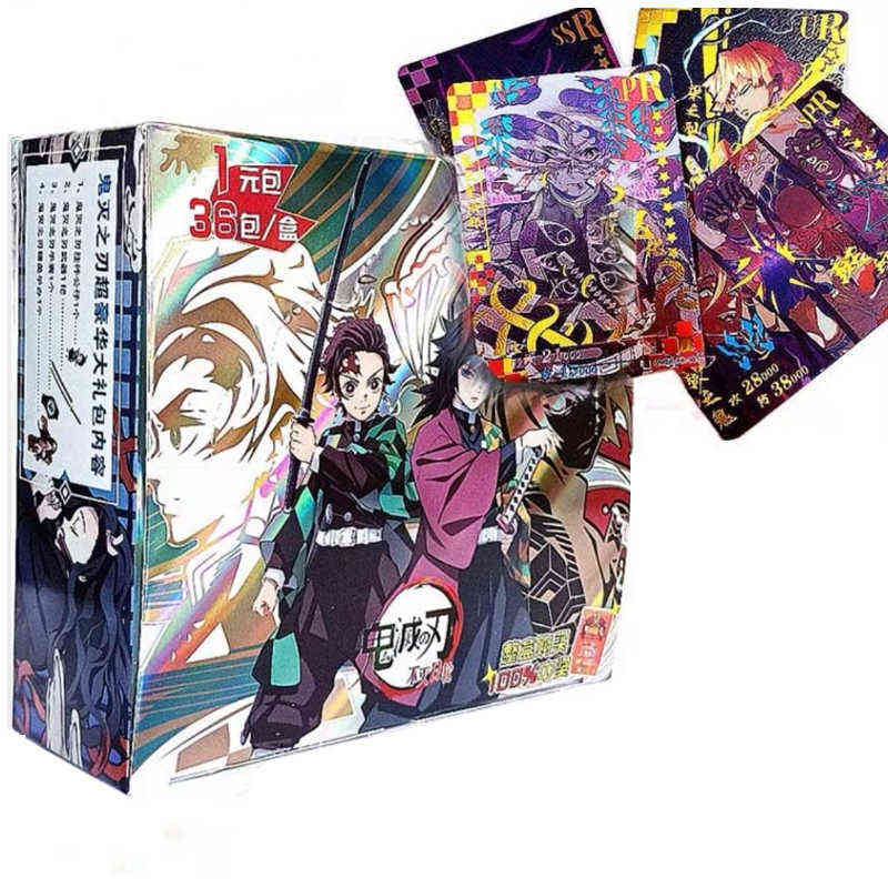 

Demon Slayer Card TCG Game Letters Cards Table Toys For Family Children Christmas Gift G1125