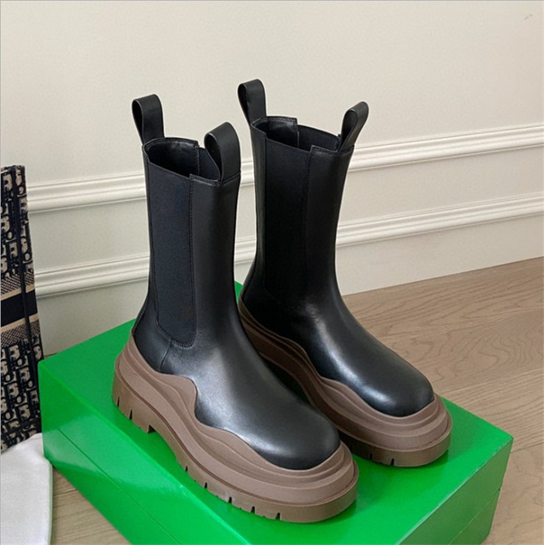 

designer luxury TIRE Leather Boots ladies Ankle Haif Cowskin Chelsea Zipper Boot autumn winter Martin Fashion Camfort shoes Top Quality size 35-44, 09