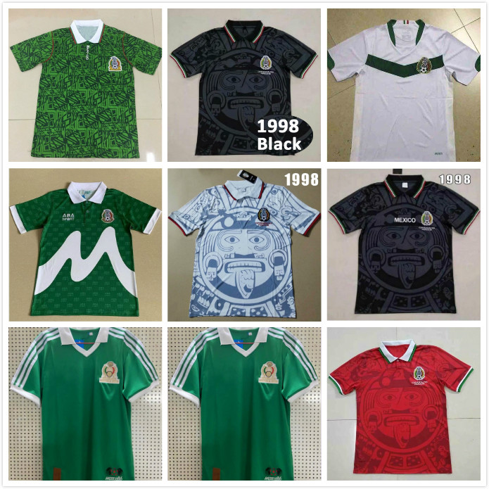 

2006 MEXICO RETRO soccer jerseys RAFAEL MARQUEZ HOME AWAY 1986 1994 1995 1998 WORLD CUP FINAL uniform Football shirt VINTAGE BLANCO camiseta, Black