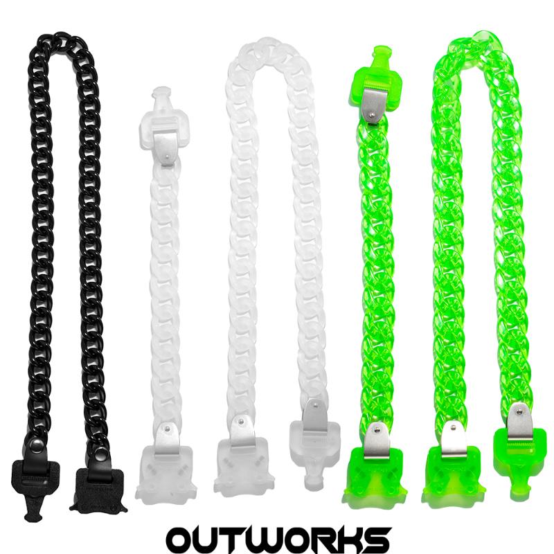 

Chains Outworks Hip Hop Punk 1017 ALYX 9SM ROLLERCOASTER TRACK PVC Letter Logo Buckle Bracelet For Men Women Girls Jewelry