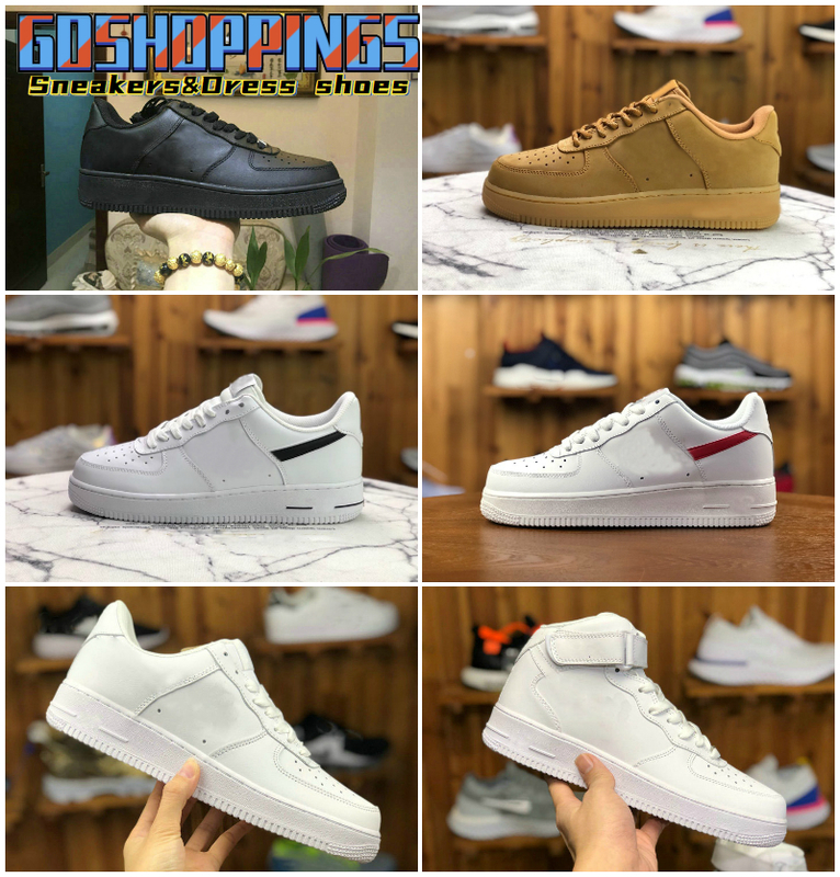 

Top Quality Men 1 Mid Low Skateboard Running Shoes Cheap One Unisex 1s Utility Knit Euro Mens High Women All White Triple Black Red Wheat, Box
