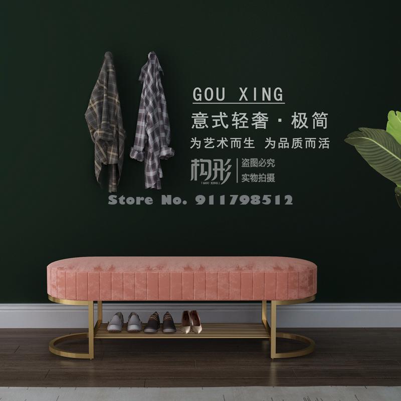 

Clothing & Wardrobe Storage Light Luxury Shoe Changing Stool, Home Entrance, Creative, Sitting Cabinet, Integrated Soft Bag Cushion, R