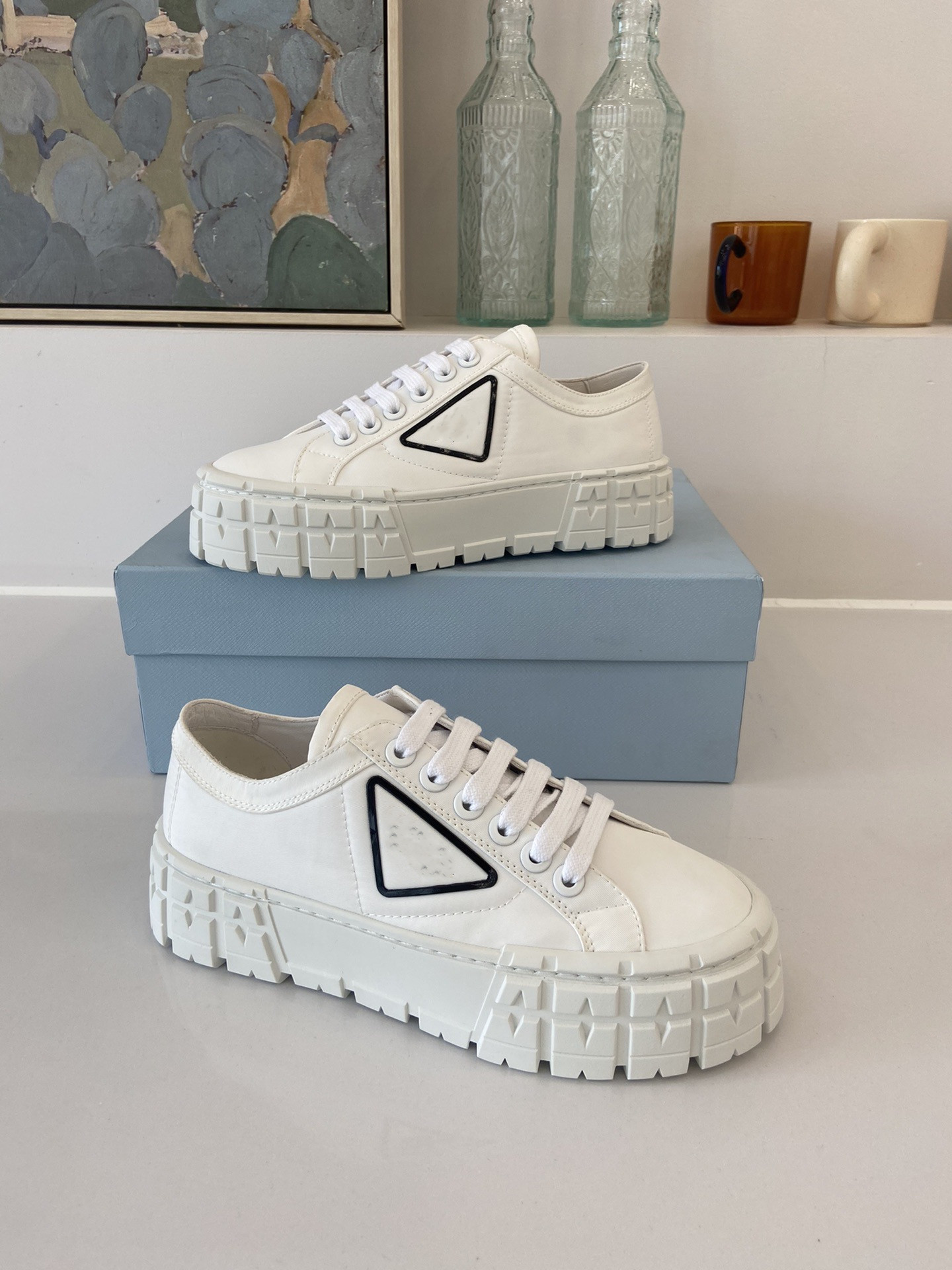 

2021 designer fashion shoes sneakers Leather Lace Up Platform Oversized Sole White Black Classique White Plat-form 0810, 03