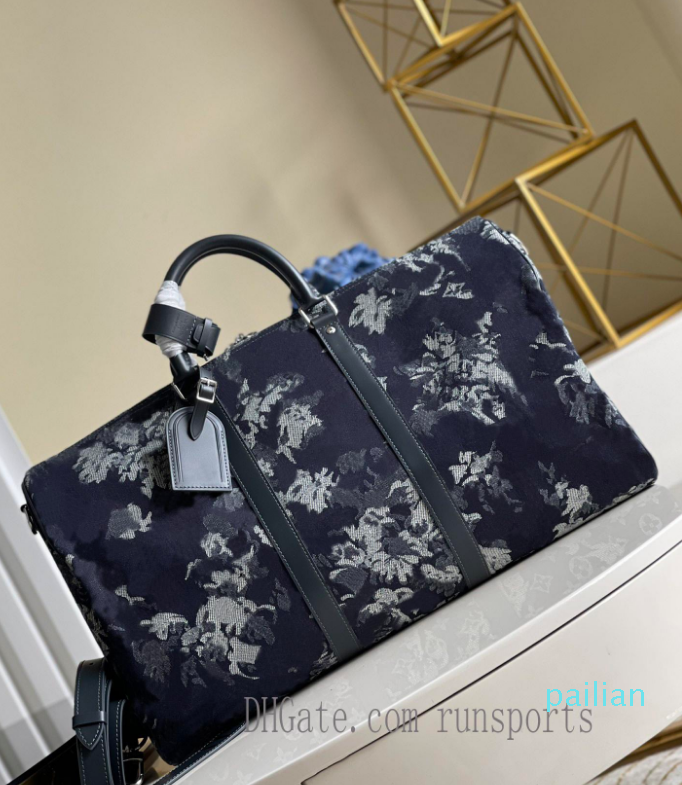 

55 keepall large capacity women travel bags classical designer 2021 high quality men shoulder duffel bags carry on luggage new