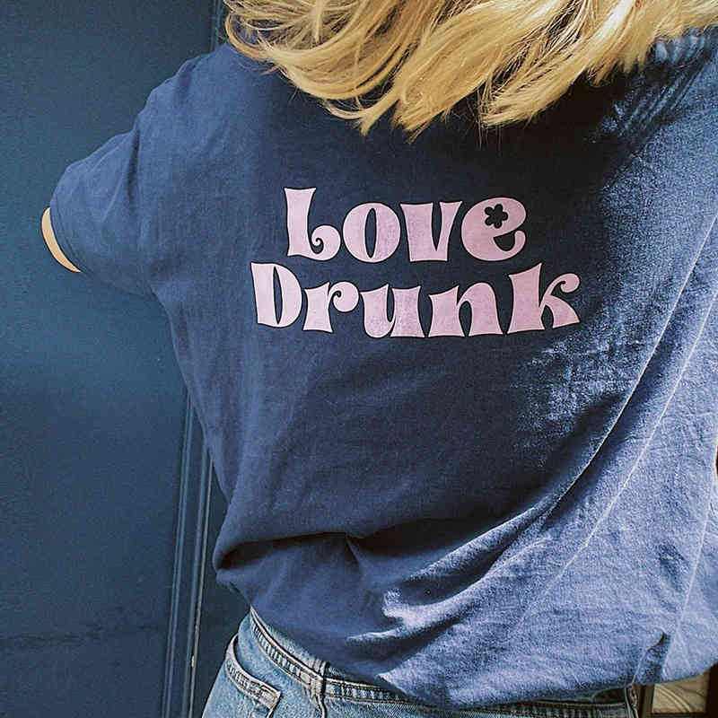 

Women' T-Shirt T-shirt short sleeve female ins trendy cotton loose student Harajuku style thin top foreign Tibetan blue UK7S, Navy