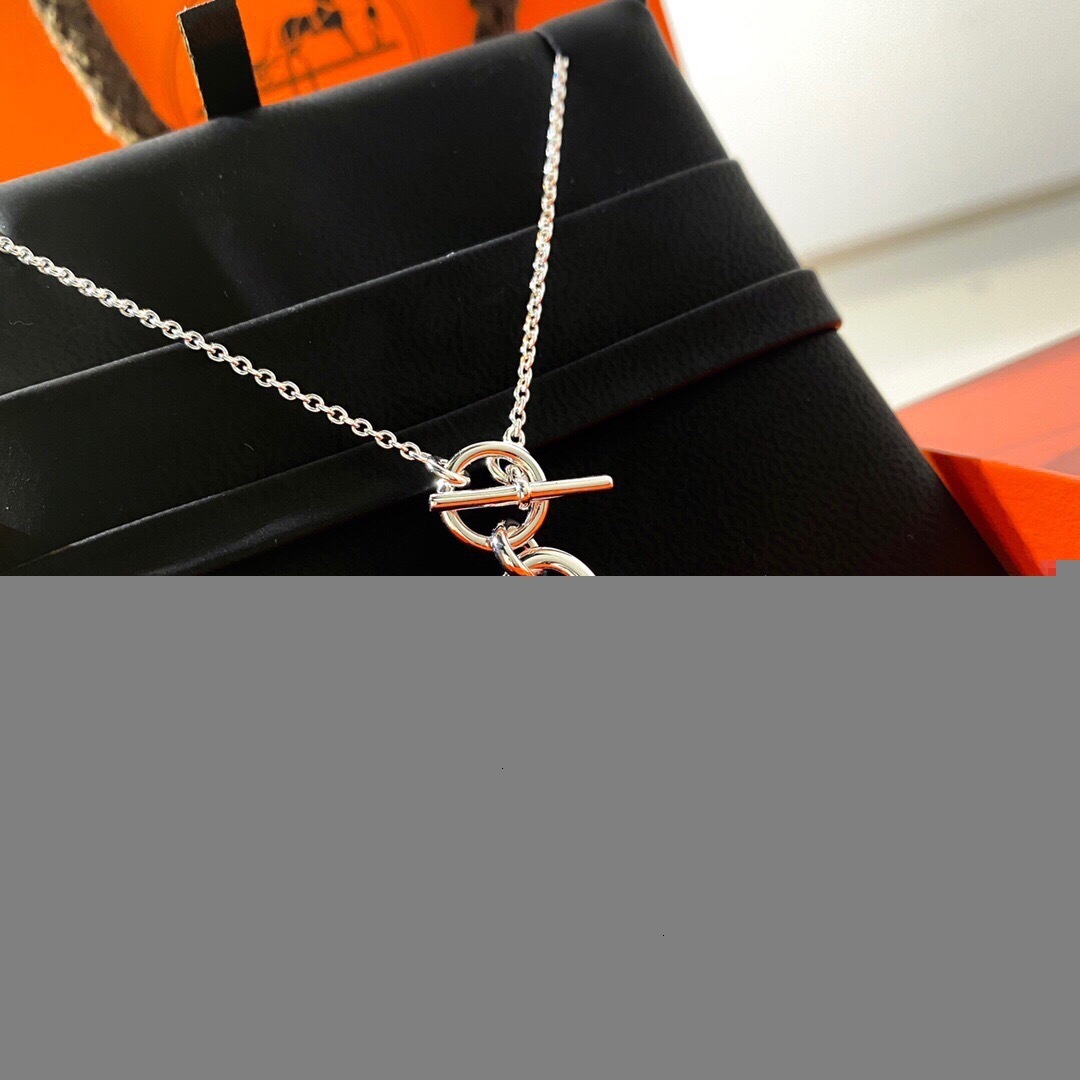 

01 H family / Aijia ins new pig nose necklace fashion simple clavicle chain for women 01, Silver