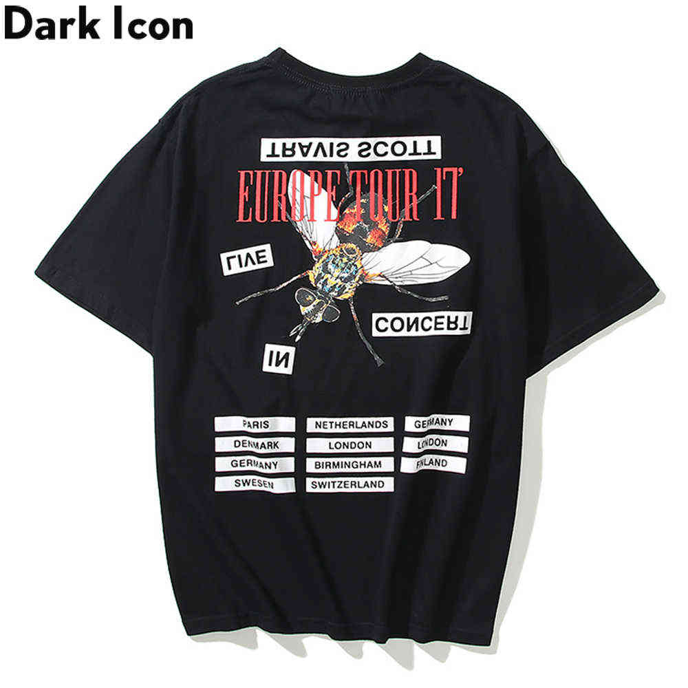 

Hip Hop Music T-shirt Men Round Neck Oversized Tshirt for Man Rap Rock Men's Tee Shirts 210603, Black