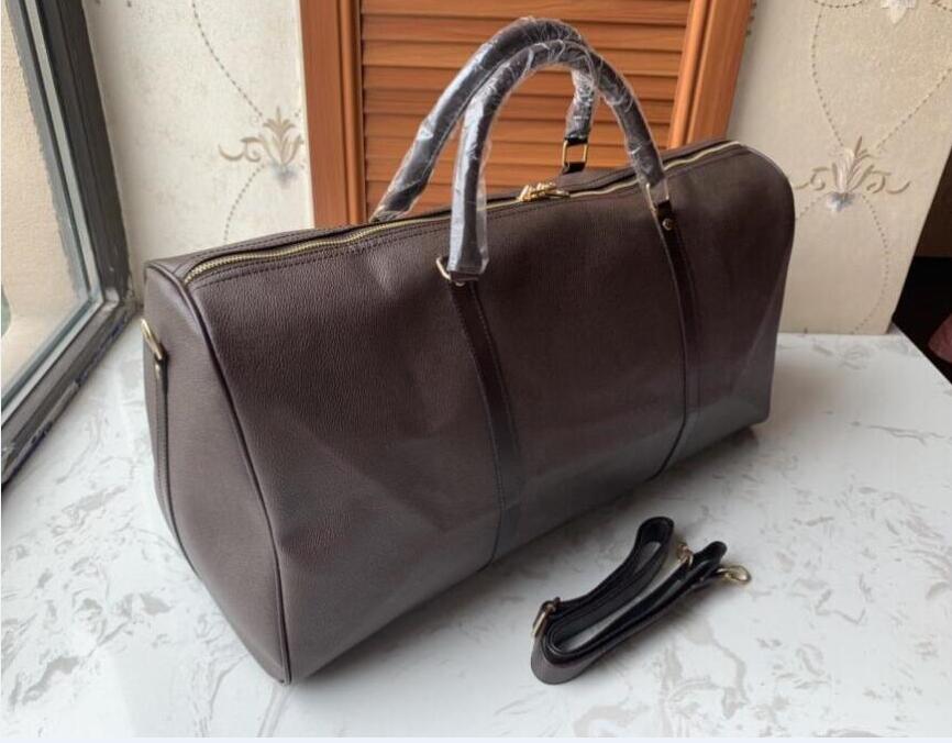 

Christmas fashion dufflel bag women travel bags hand luggage handbags men pu leather large cross body totes Work Tote with Shoulder Strap 55cm, Brown flower