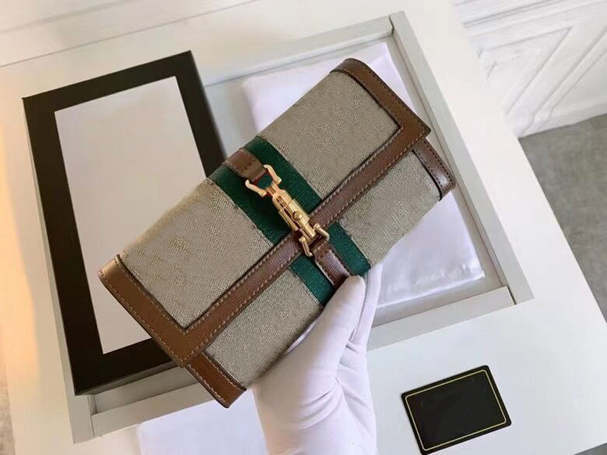 

Horse clasp men's and women'sKey Wallets Long allet fashion men wall et special canvas multiple short small double fold with box 669201