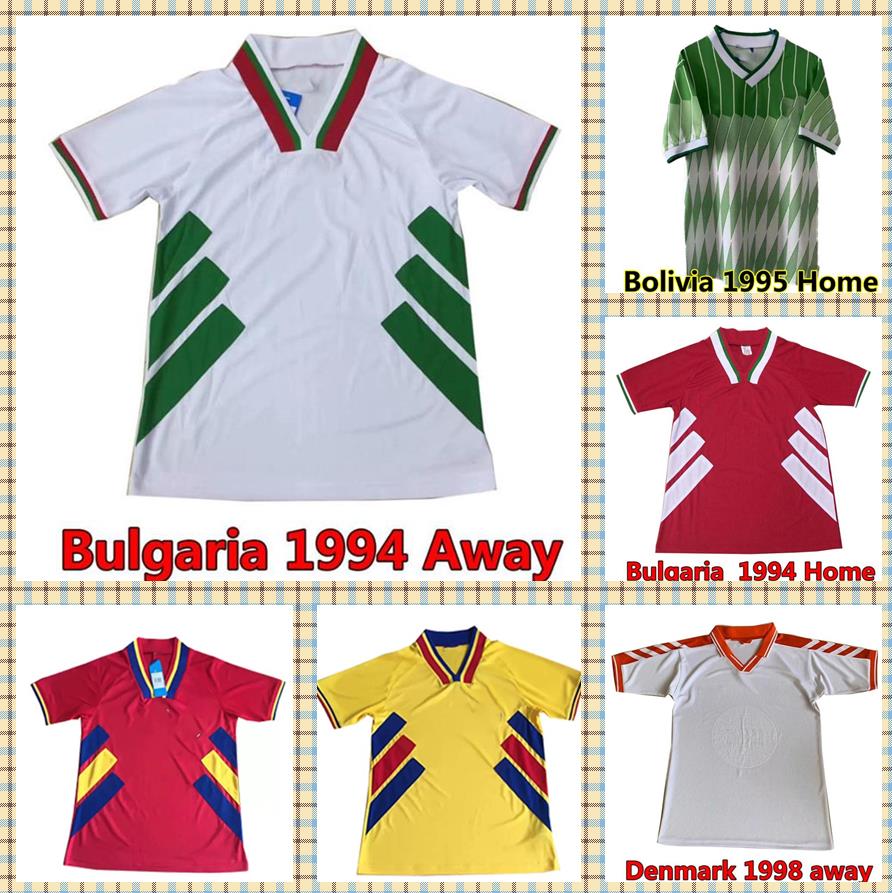 

Retro soccer jerseys 1986 Bolivia #10 ETCHEVERRY Romania Home Away 1994 1995 Bulgaria 1992 1998 national team vintage classic football shirts uniforms, It retro 1986 home