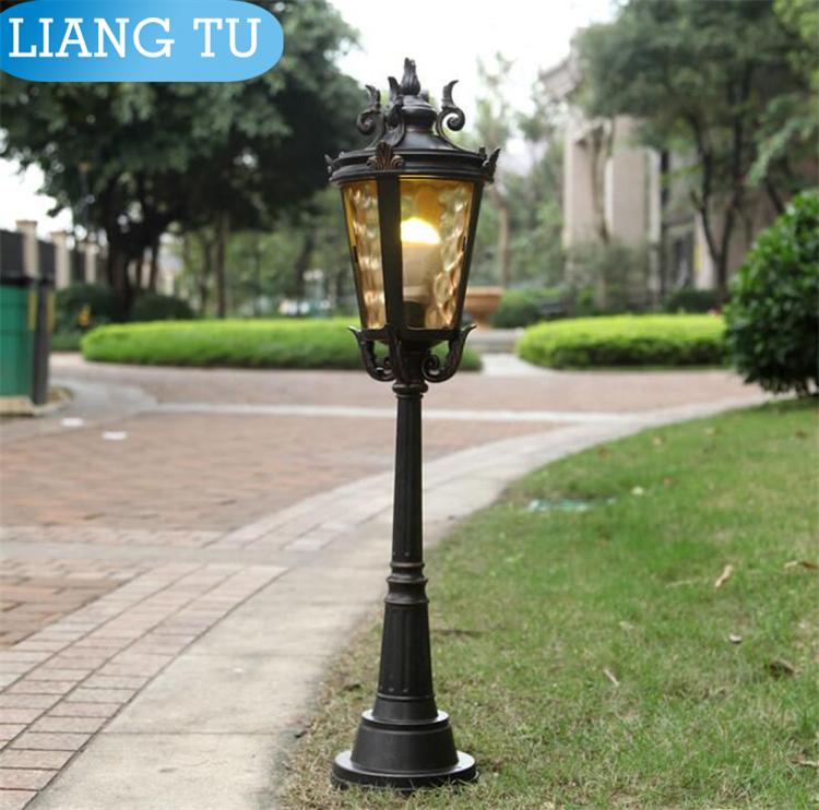 

Lawn Lamps Outdoor Street Lamp Light Pole Europe Garden Lighting Poles Bronze Classical Cast Aluminum