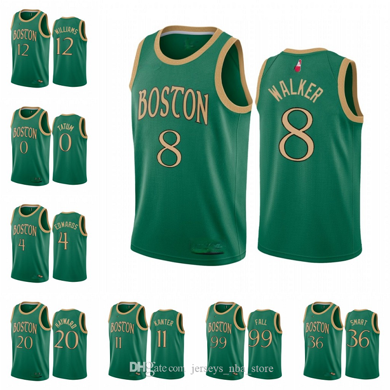 

boston celtics men carsen edwards gordon hayward terry rozier iii jonathan gibson marcus smart tacko fall jersey, Black;red