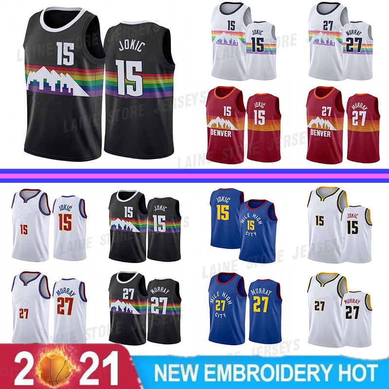 

15 Jokic Jamal 27 Murray 1 Porter Jr. Basketball Jersey Mens Allen 3 Iverson Carmelo Anthony Dikembe 55 Mutombo Retro Jerseys, Navy blue mens