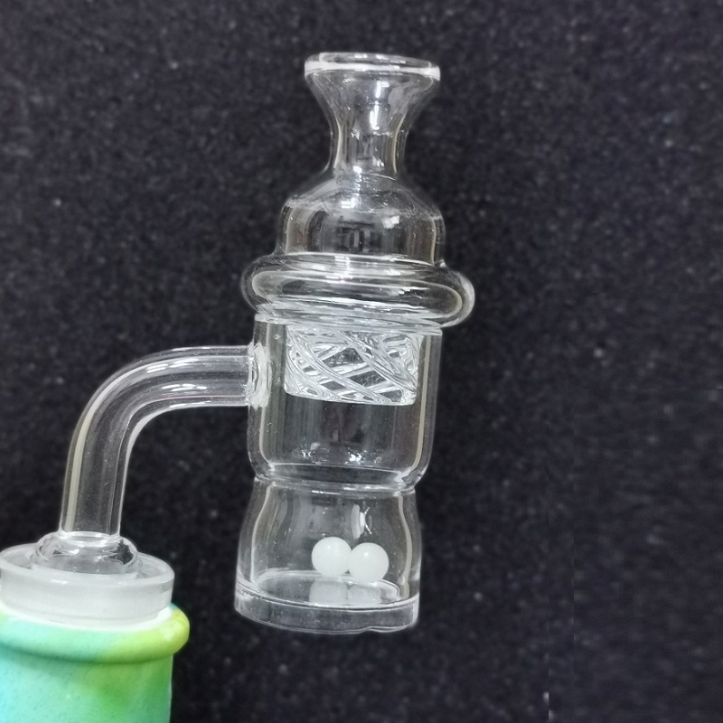 

Newest 3mm Thick 25mm XL Splash Quartz Banger Nail 10mm 14mm 18mm Male Female 45 90 Cyclone Spinning Carb Cap and Terp Pearl Insert For Dab Rig
