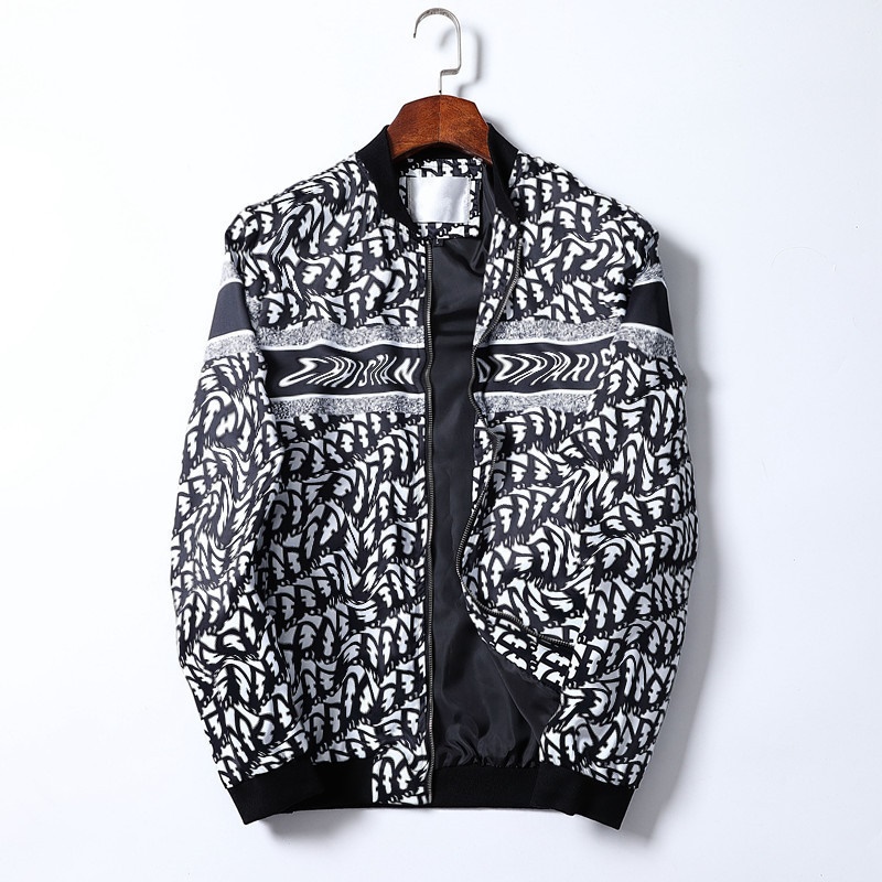 

Men's outerwear fashion designer men's jacket windbreaker long-sleeved men's floral jacket hoodie clothing zipper jacket outerwear plus size clothes M-3XL