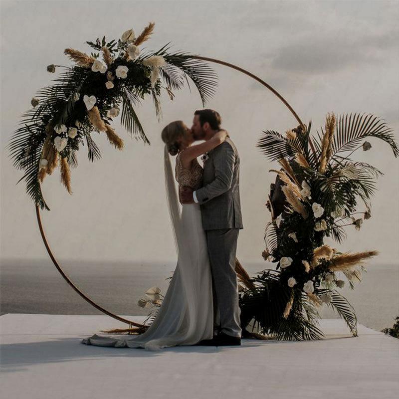 

Party Decoration Wedding Arch Kit Wrought Hexagonal Balloon Bow Iron Lawn Flower Stand Ring Birthday