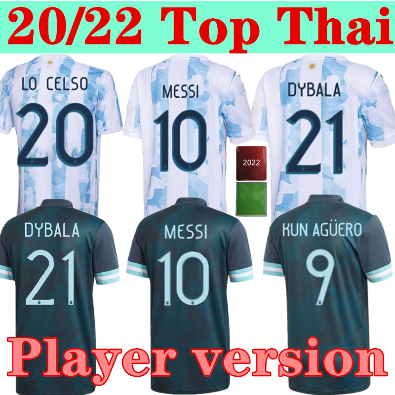 

player version Argentina soccer Jersey 2021 Copa America football shirt MESSI DYBALA AGUERO LO CELSO MARTINEZ TAGLIAFICO Camiseta de futbol, Black;yellow