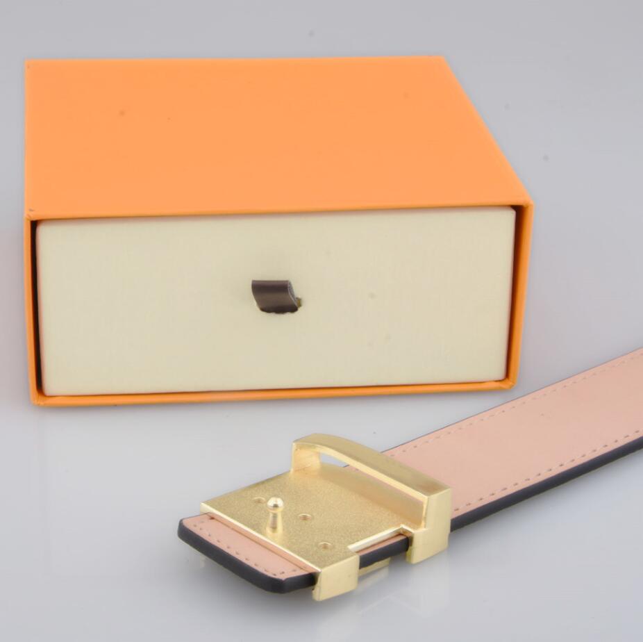 

Belts Mens Belt Fashion Belts Men Leather Black Business Belts Women Big Gold Buckle Womens Classic Casual Ceinture with Orange Box 56 123, Black;brown