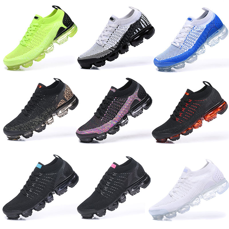 

2018 2019 Chaussures Moc 2 Laceless 2.0 Running Shoes Triple Black Designer Mens Women Sneakers Fly White knit cushion Trainers Zapatos36-45