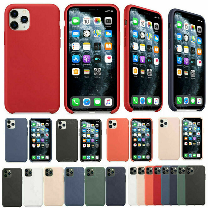 

With LOGO Original Liquid Silicone iPhone Case For 13 Pro Max 12 11Pro XR Xs 6s 7 8 Plus Shockproof Anti-drop Dirt-resistant Anti-scratch Crashproof Has Retail Box, Leave message for color number