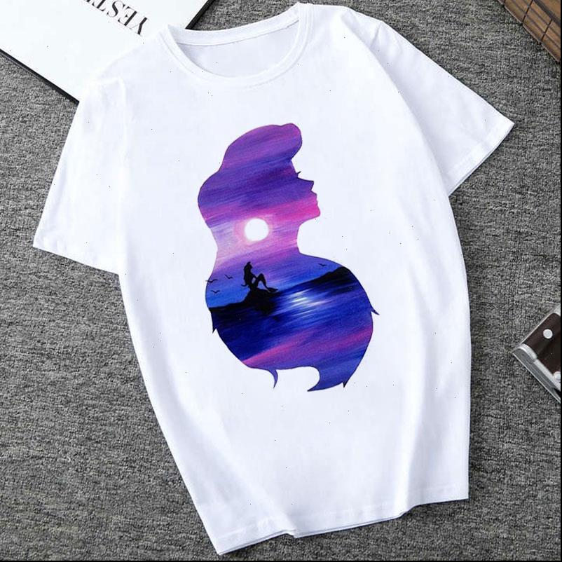 

vogue women tshirt cartoon princess printed ladies t shirt hip hop shirts summer streetwear female clothes, White