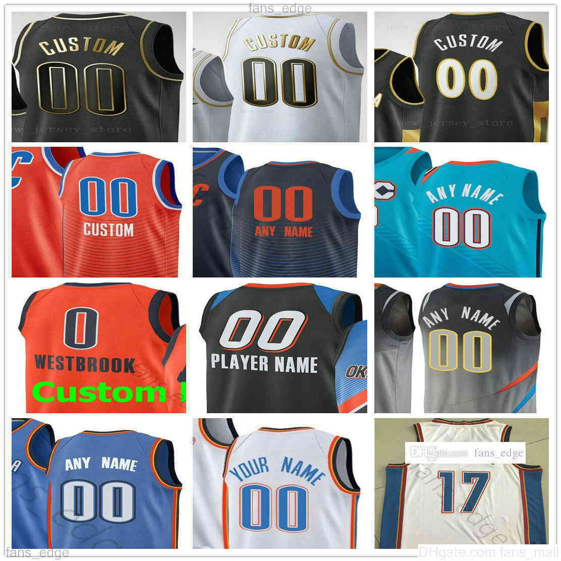 

Custom Printed Oklahoma City Josh Giddey Tre Mann Shai Gilgeous-Alexander Aleksej Pokusevski Luguentz Dort Darius Bazley Thunder Men Woman K, Black;red