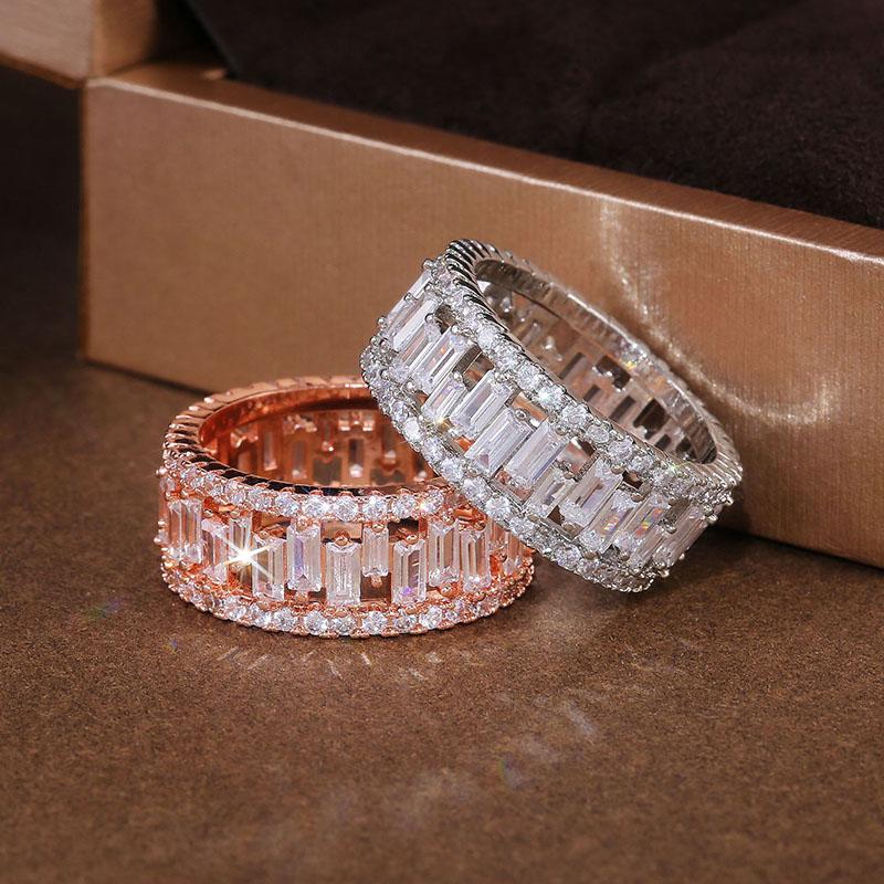 

Cluster Rings Wedding For Women Luxury Cubic Zircon Stone Romantic Female Ring On Finger Designer Jewelry Accessories KBR443, Golden;silver