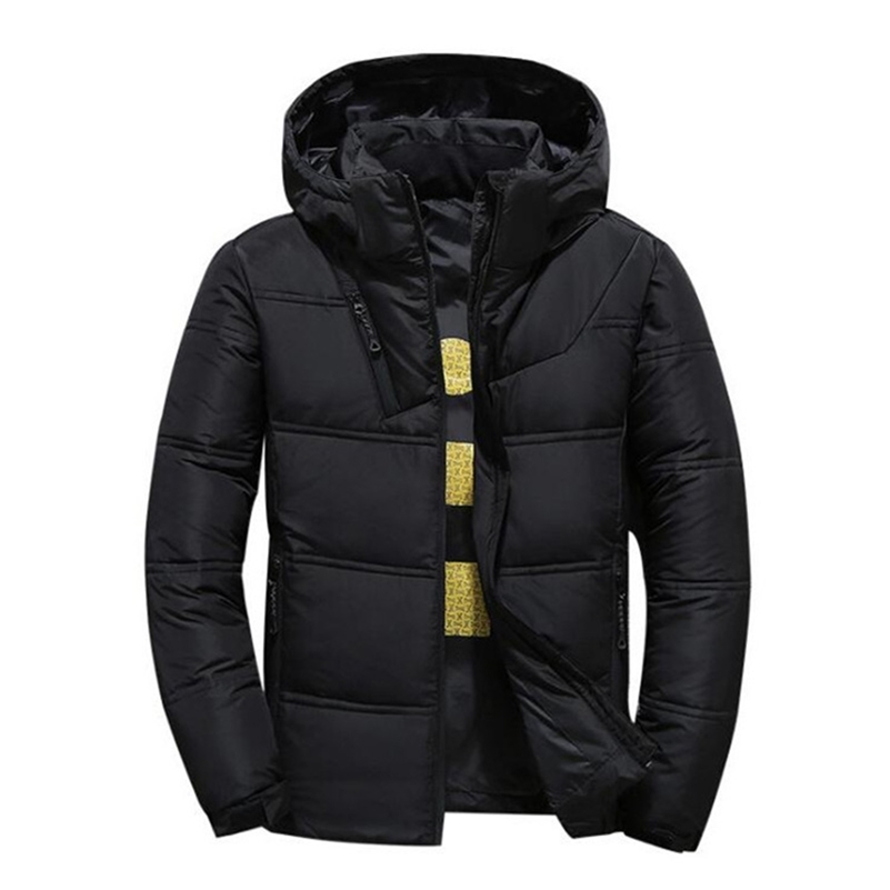 

Winter Jacket Men Parka Coat Fashion Casual Autumn Stand Collar Puffer Thick Hat White Duck Coats Male Men's Winter Down Jackets 211110, Dark grey