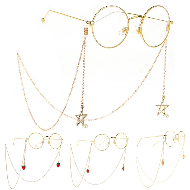 

Chic Pearl Metal Glasses Chain Non-slip Vintage Eyeglass Lanyard Reading Glasses Holder Neck Strap Rope Sunglasses Chain