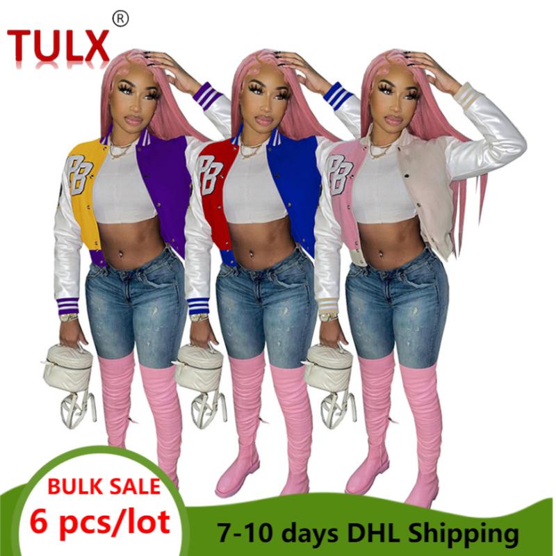 

Women's Jackets Long Sleeve Women Fall Winter Clothing Baseball Cardigan Coats Fashion Outwear Tops Female Sports Print 6839, Black;brown