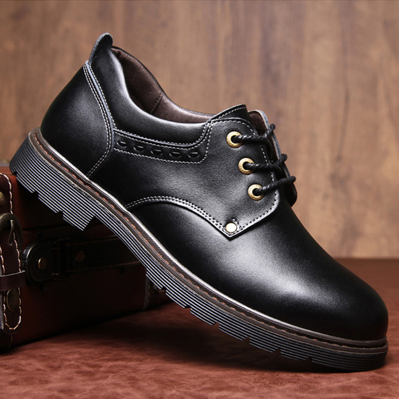 

dress shoes leather men footwear casual man business fashion brand male booties black brown a1759 7z9z