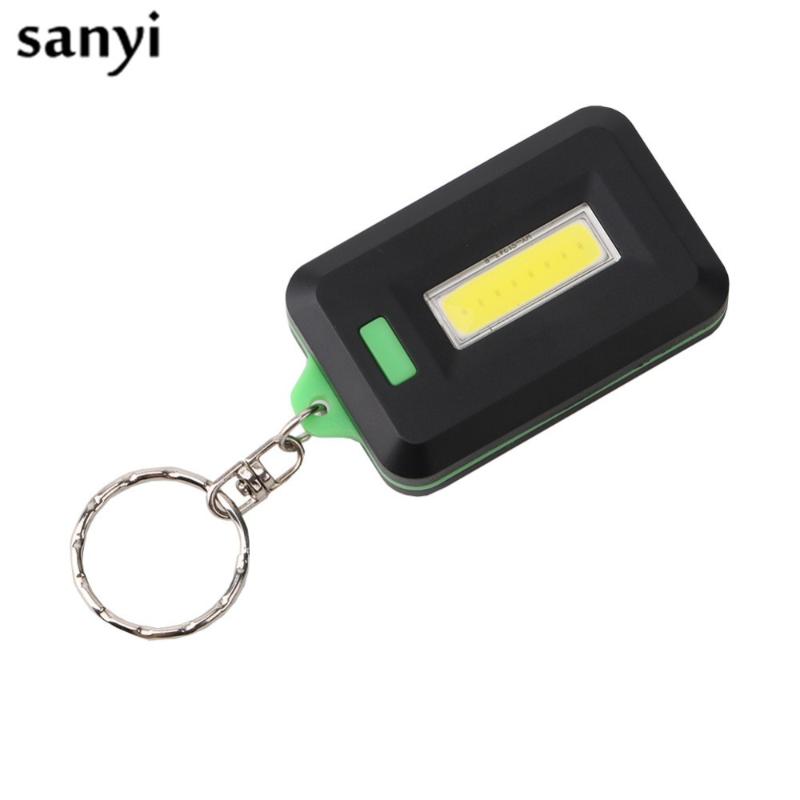 

3* COB LED Lamp 3-Mode Mini Pocket Key Chain Plastic Portable Torch With Keyring For Camping Hiking Flashlights Torches
