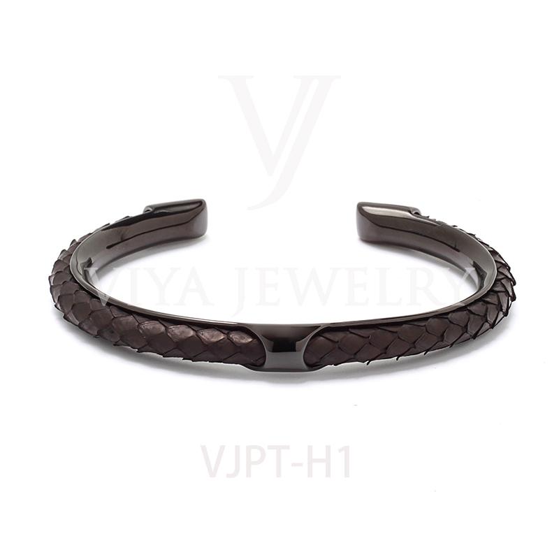 

Bangle Python Leather Bracelet Women Men Luxury Fashion Jewelry Custom LOGO Christmas/ Birthday Gift With Box DHL