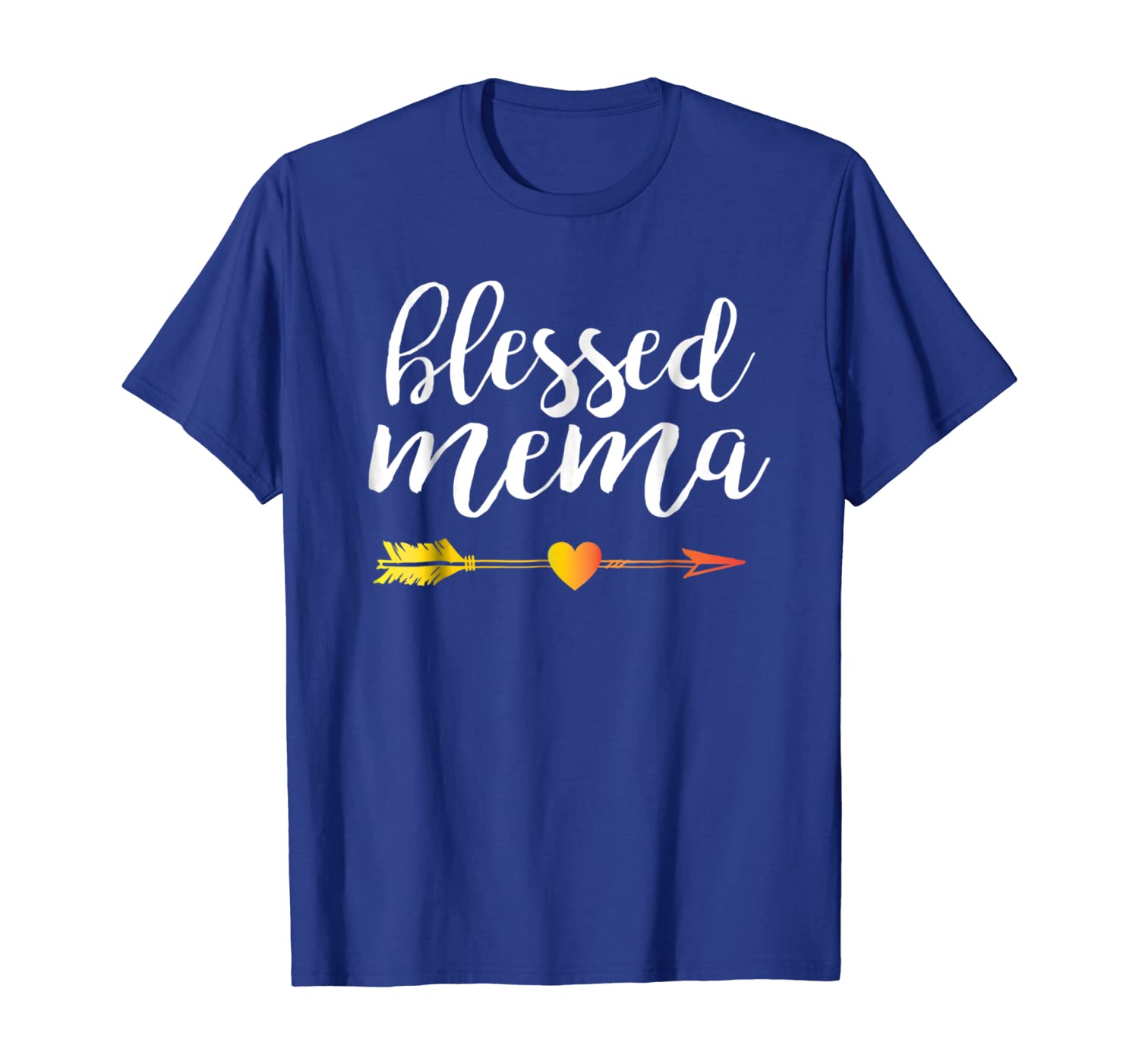 

blessed mema shirt cute gold arrow, White;black
