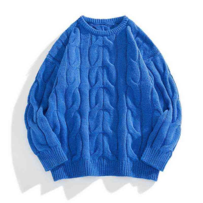 

Solid Color Oversize Pullover Sweaters Men Fashion Casual Winter Men's Sweater Tops Homme Trend O-neck Sweaters Autumn 211109, Apricot