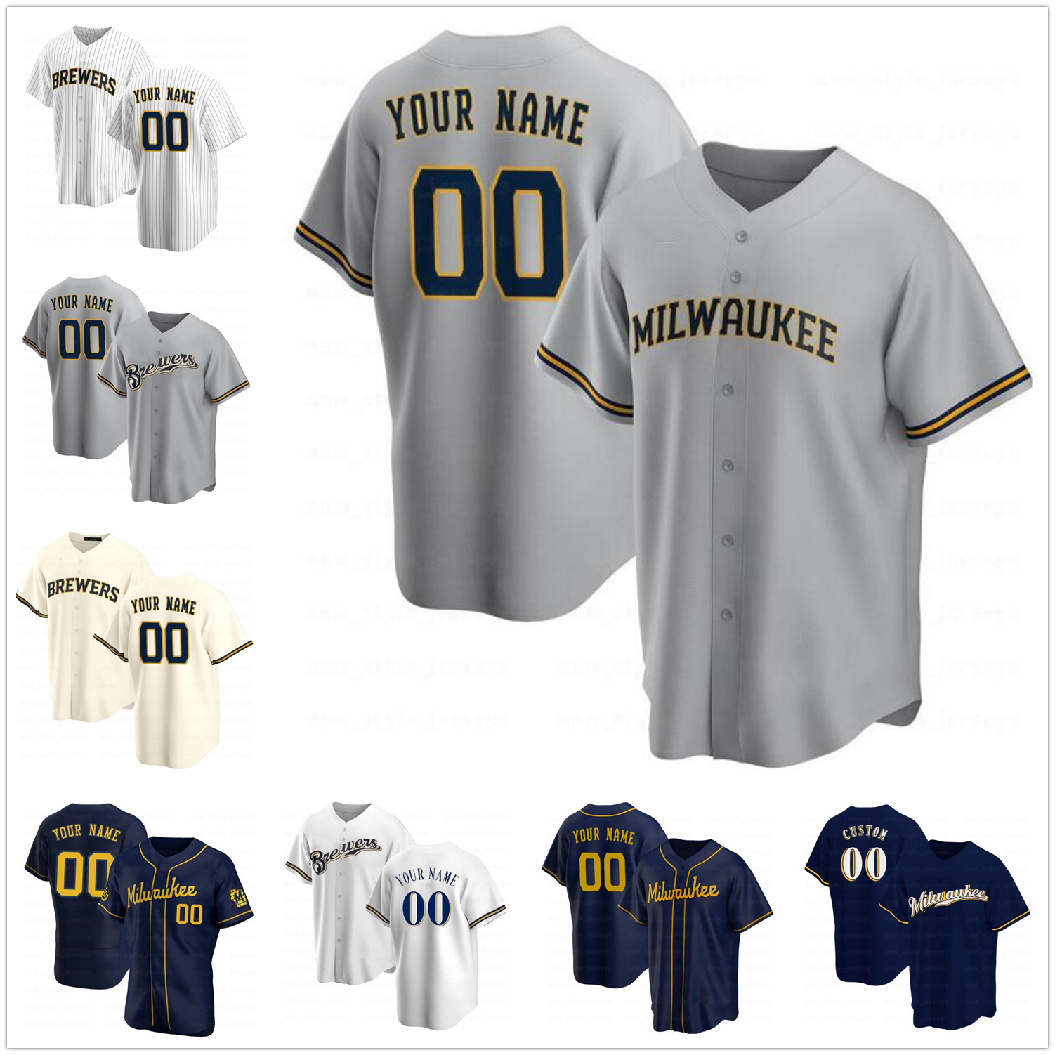 

2021 Men Women youth kids Baseball Jerseys 22 Christian Yelich 8 Ryan Braun 12 Justin Smoak Lorenzo Robin eric yardley Jersey, As shown in illustration