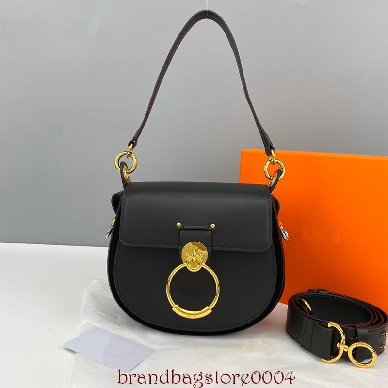

2021 new fashion saddle bag pure leather star same luxury portable shoulder strap straddle versatile ring handbag BDR