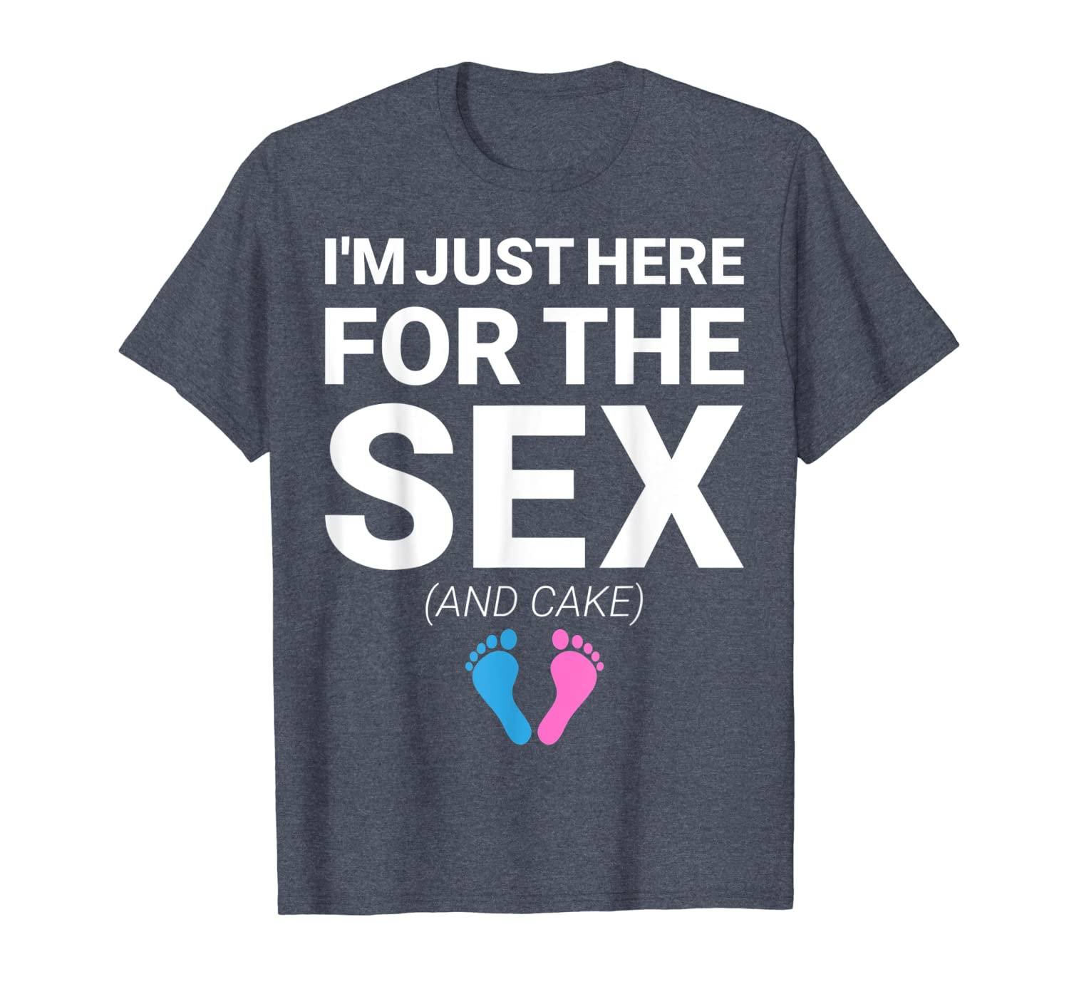 

i'm just here for the and cake gender reveal t shirt, White;black