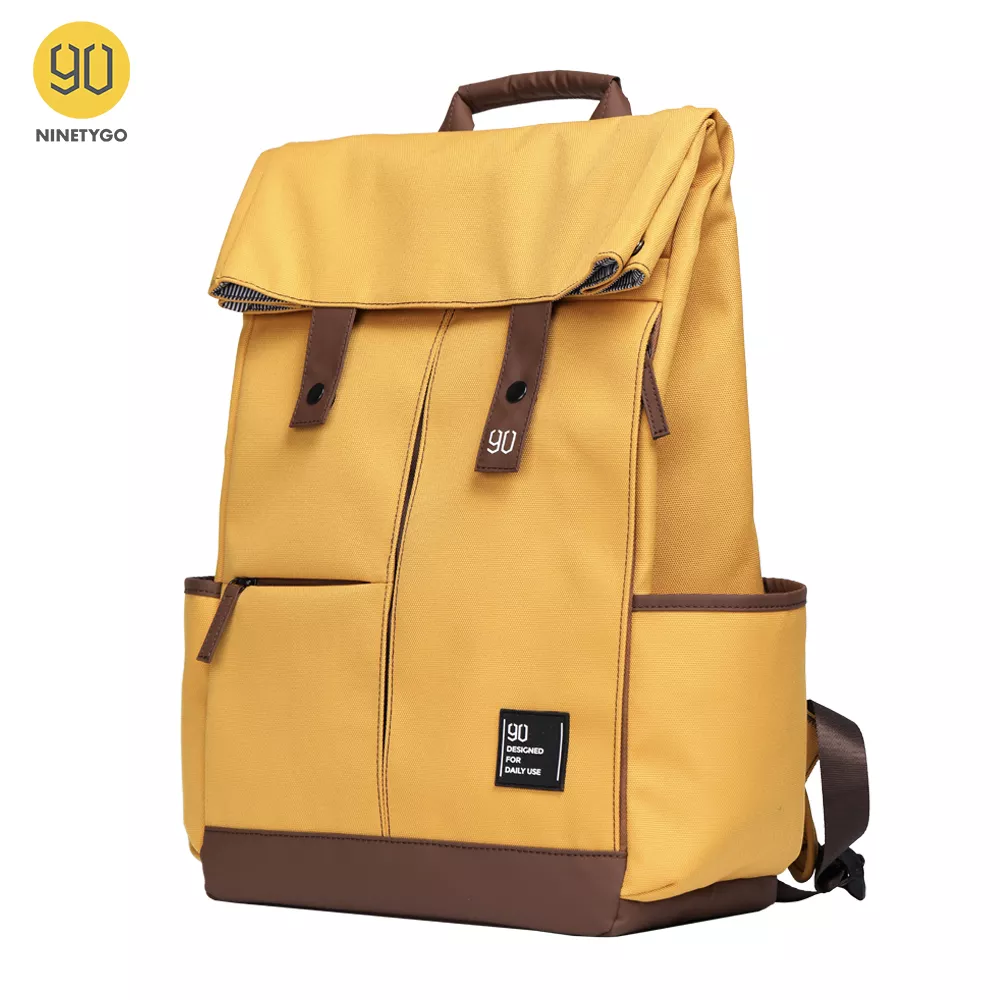 

90 NINETYGO Young College Backpack Teenager Laptop 15.6 inch Waterproof Bag Fashion Leisure Unisex Casual Computer School Bag, Black
