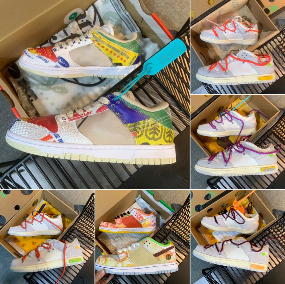 

2022 designer running shoes men skate shoess Low The 50 Multi-color trainerss mens womens outdoor sports brand Top sneakers Luxury trainers size 36-46