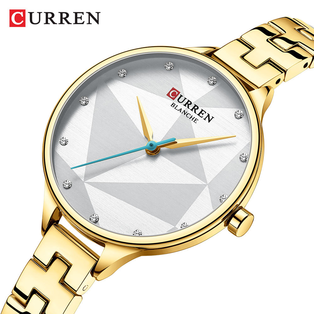 

Luxury Brand CURREN Women Watches Casual Waterproof Quartz Women's Watch Fashion Design Wrist Watch Gold Clock Relogio Feminino 210517, Silver gold watch