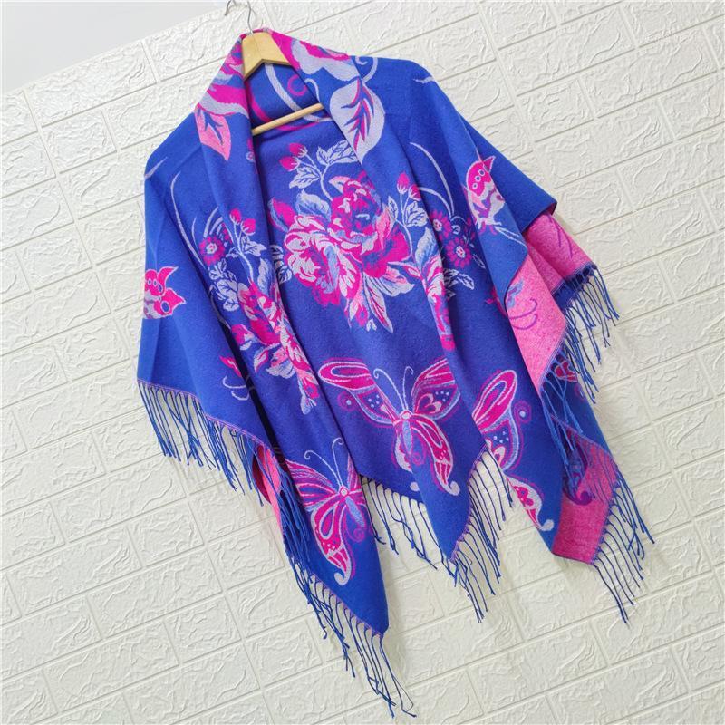 

Scarves Large Square Windproof Warm Scarf Shawls Wraps Tassel High-Quality Elegant Stylish Bandana Long Soft Bufanda
