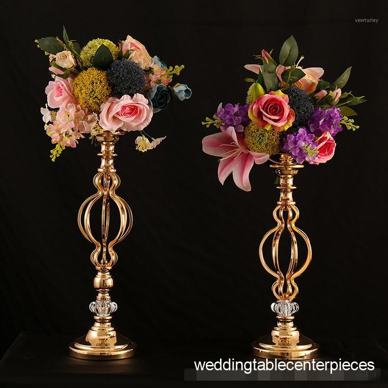 

Party Decoration Candle Holders Metal Candlestick Flower Vase Table Centerpiece Event Rack Floor Road Lead Wedding