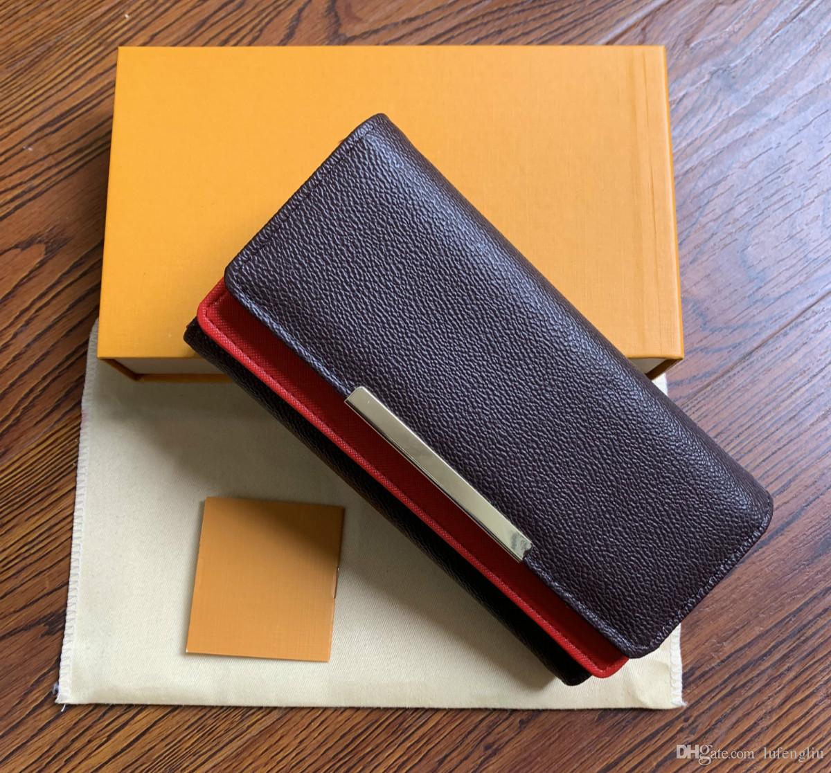 

2021 Fashion style Women Genuine Leather Designer Wallets Woman Luxury High Quality Holder Wallet Long Purse Clutch Bag, Desiccant