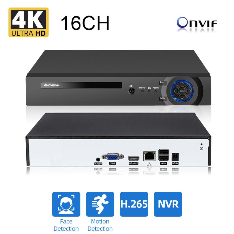 

H.265 HEVC Face Detection 16CH CCTV NVR For 5MP/4MP/3MP/2MP ONVIF 8.0 IP Camera Metal Network Video Recorder P2P System Kits, Black;white