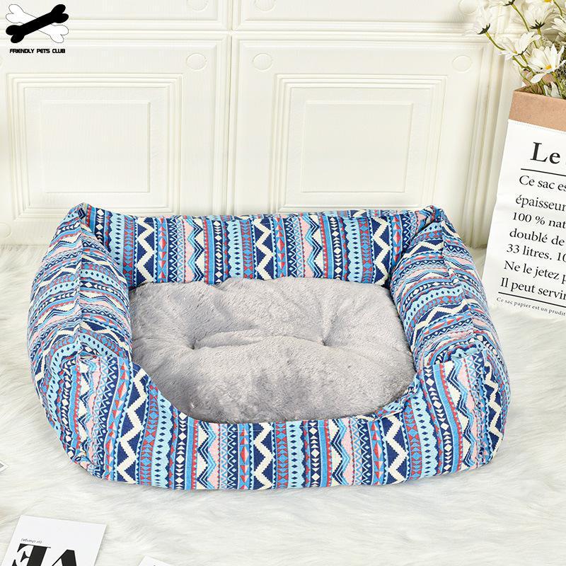 

Dog Bed Soft Cushion Machine Washable Crate Pad Fill With Cotton Waterproof Bottom For Small Medium Large Orthopedic Kennels & Pens