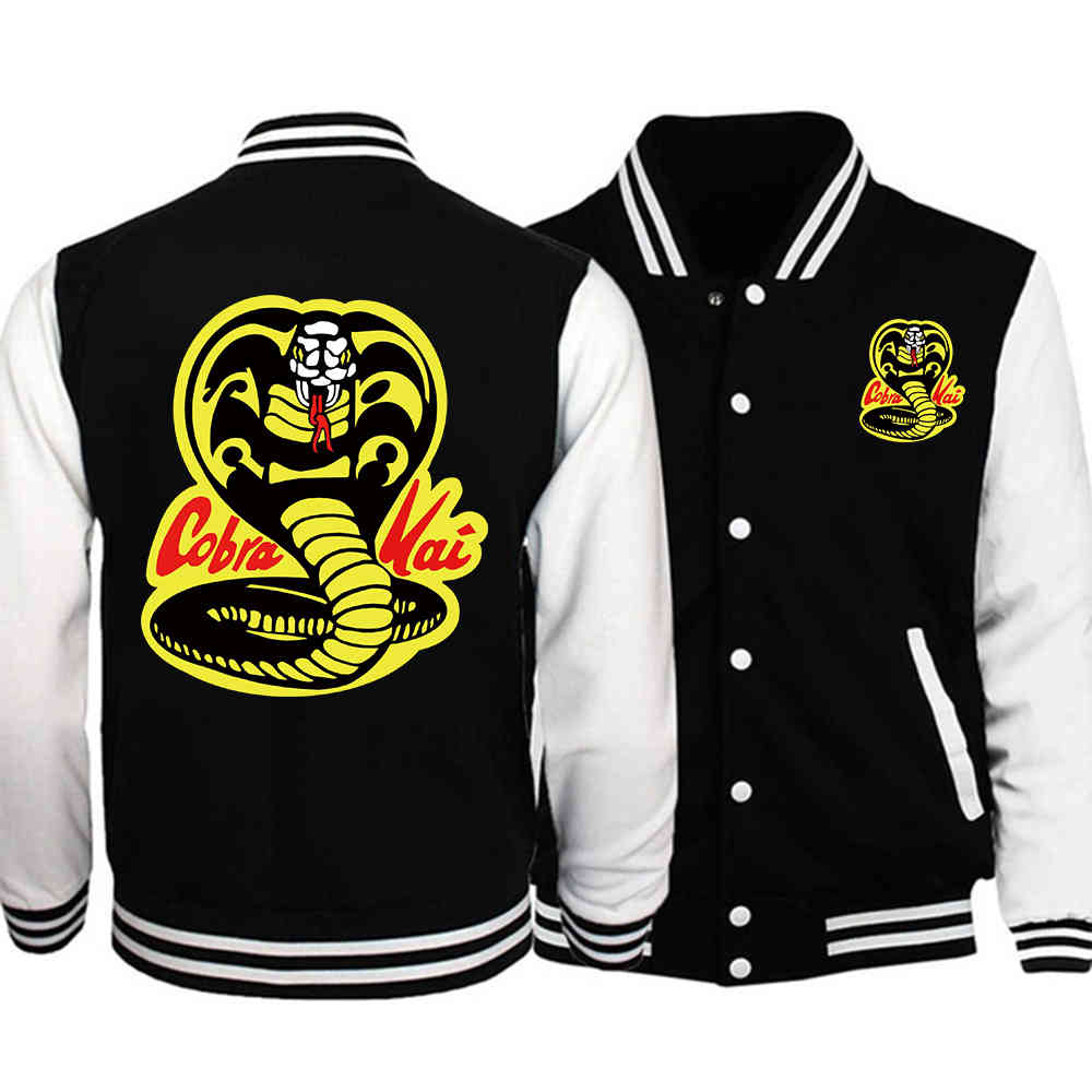 

Cobra Kai Hoodie Print Sweatshirt Hooded Coat Men' Jacket, Black
