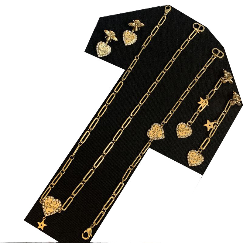 

Unisex Bracelet Fashion Necklace Bracelets earrings Adjustable Chains for Man Woman Jewelry Bracelets New Logo Dio Design Jewelry 3770, Boxes 4 color pick 1color
