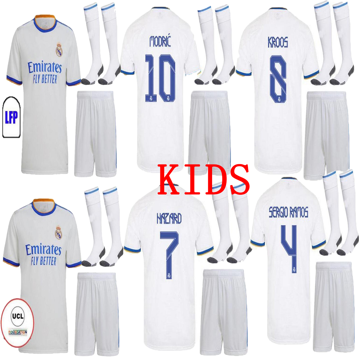 

REAL MADRID jerseys 21 22 soccer football shirt ALABA HAZARD SERGIO RAMOS BENZEMA ASENSIO MODRIC MARCELO camiseta kids kit 2021 2022 fourth, Black
