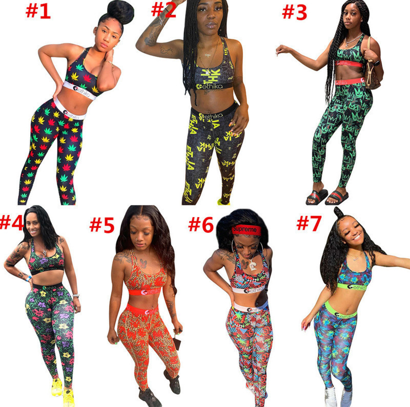 

Sexy Women Swimsuit 2 Piece Ethika Set Crop Top Vest+Swim Pants Trunks Boxers 2 Piece Set Tracksuit Patchwork Camo Swimwear 2021, Gray